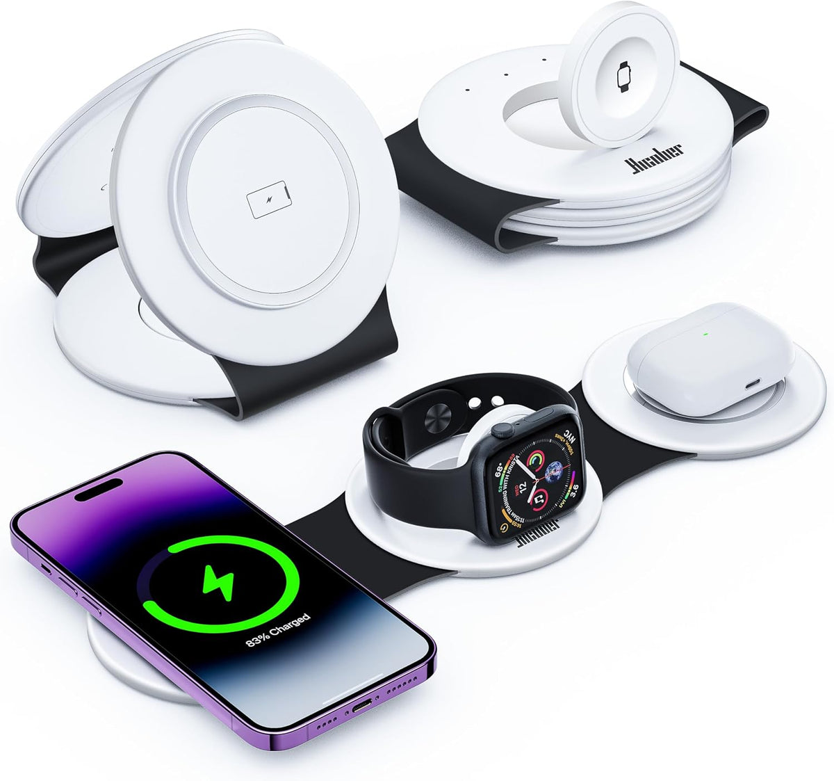 Viral Vault Wireless Charger Travel Case — Hard-Shell Organizer for Hicober 3-in-1 Charging Station