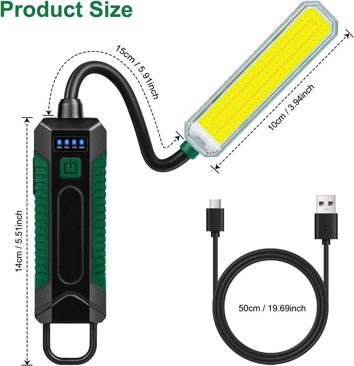 Viral Vault Flex Beam Rechargeable Magnetic Work Light