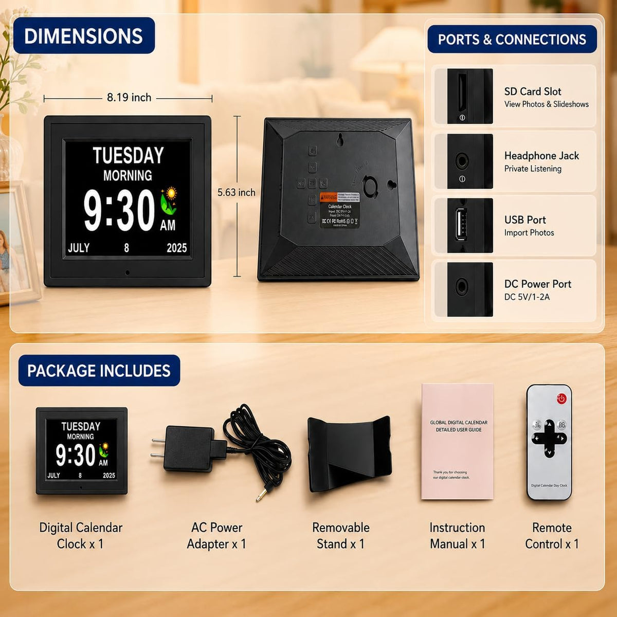 ❤️ Viral Vault™ DayWise™ Senior Digital Clock & Reminder Center