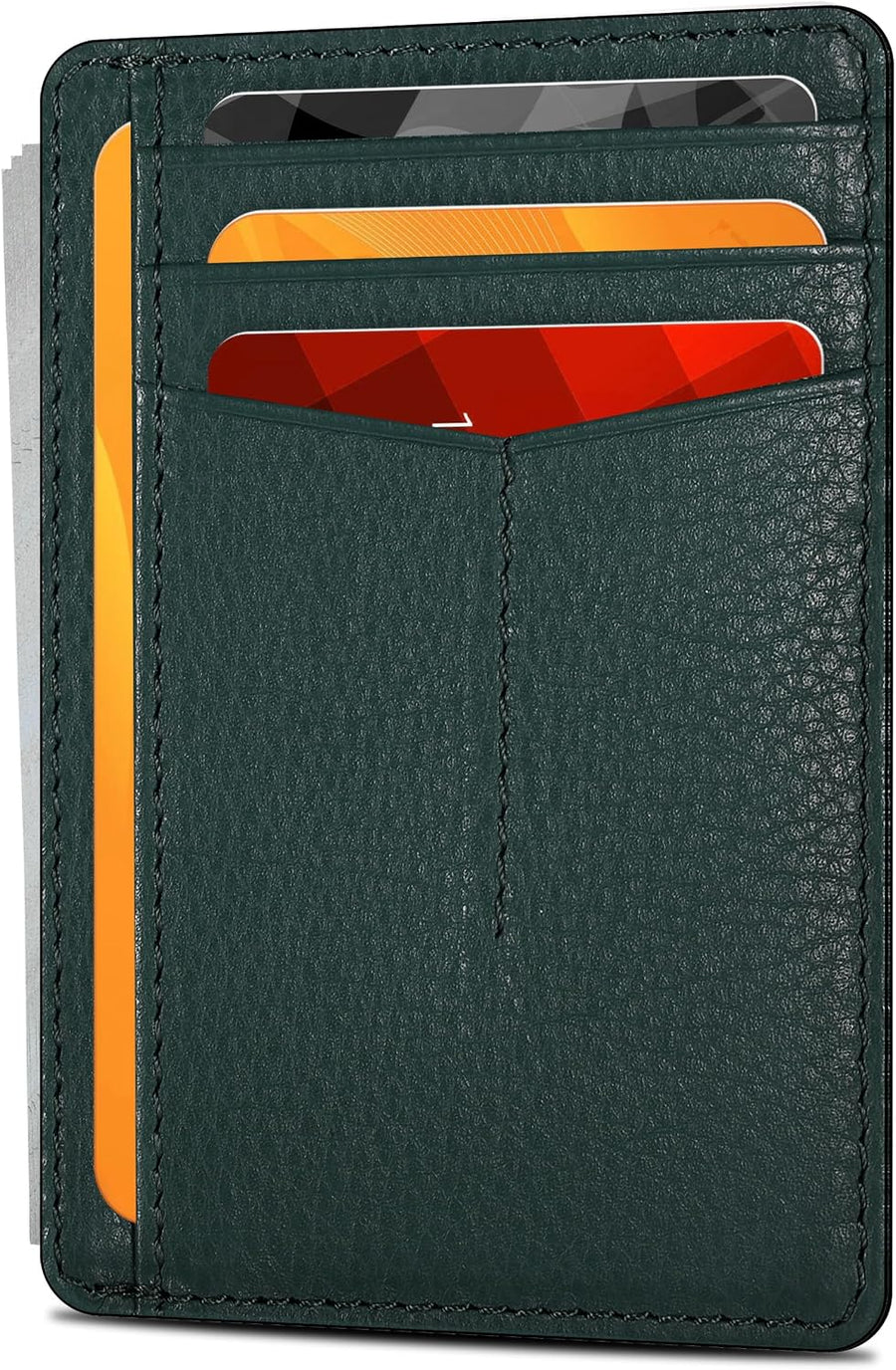 Viral Vault Slim Leather Wallet — Minimalist RFID-Blocking Front Pocket Card Holder