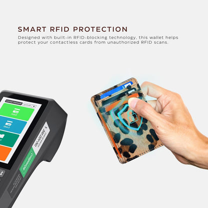 Viral Vault Slim Leather Wallet — Minimalist RFID-Blocking Front Pocket Card Holder