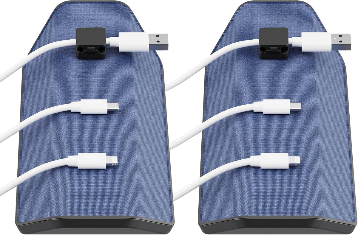 Viral Vault Magnetic Cable Holder — Weighted Base & 3 Magnetic Cable Clips
