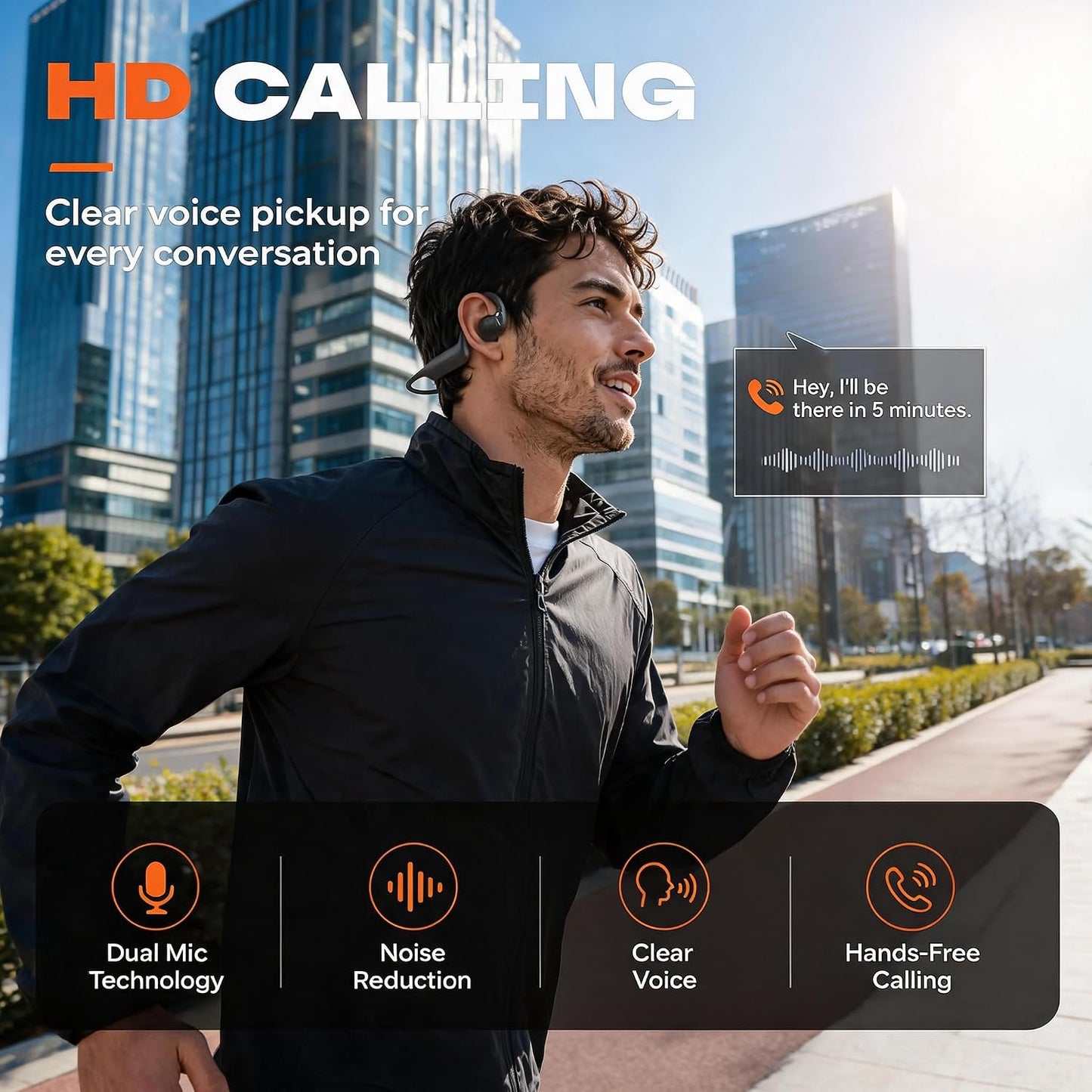 E12 Bone Conduction Headphones with Camera, Open-Ear, Comfort Fit, Hi-Fi | Hands-Free POV Camera, AI Translation & Smart Conversation, Wireless Bluetooth Sport Earphones with App for Running & Travel