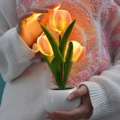 Vault Bloom™ LED Tulip Lamp Night Simulation Flower Atmosphere Desk Light Room Table Decoration Lamp Gift for Girl Friend