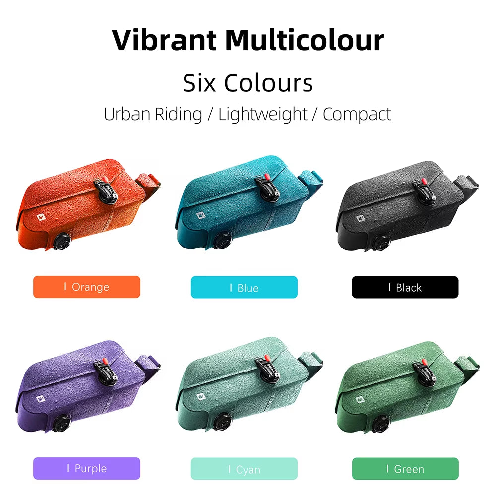 Rhinowalk Bicycle Waterproof Bag Cycling Top Front Tube Frame Bag Magnetic Closure and Knob Locking System for MTB Road Bike