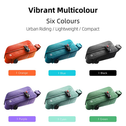 Rhinowalk Bicycle Waterproof Bag Cycling Top Front Tube Frame Bag Magnetic Closure and Knob Locking System for MTB Road Bike