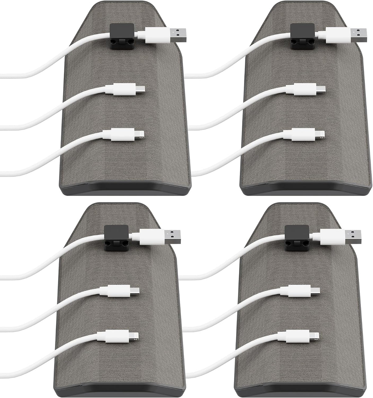 Viral Vault Magnetic Cable Holder — Weighted Base & 3 Magnetic Cable Clips