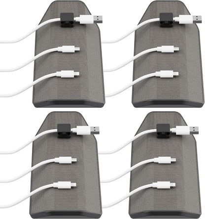 Viral Vault Magnetic Cable Holder — Weighted Base & 3 Magnetic Cable Clips