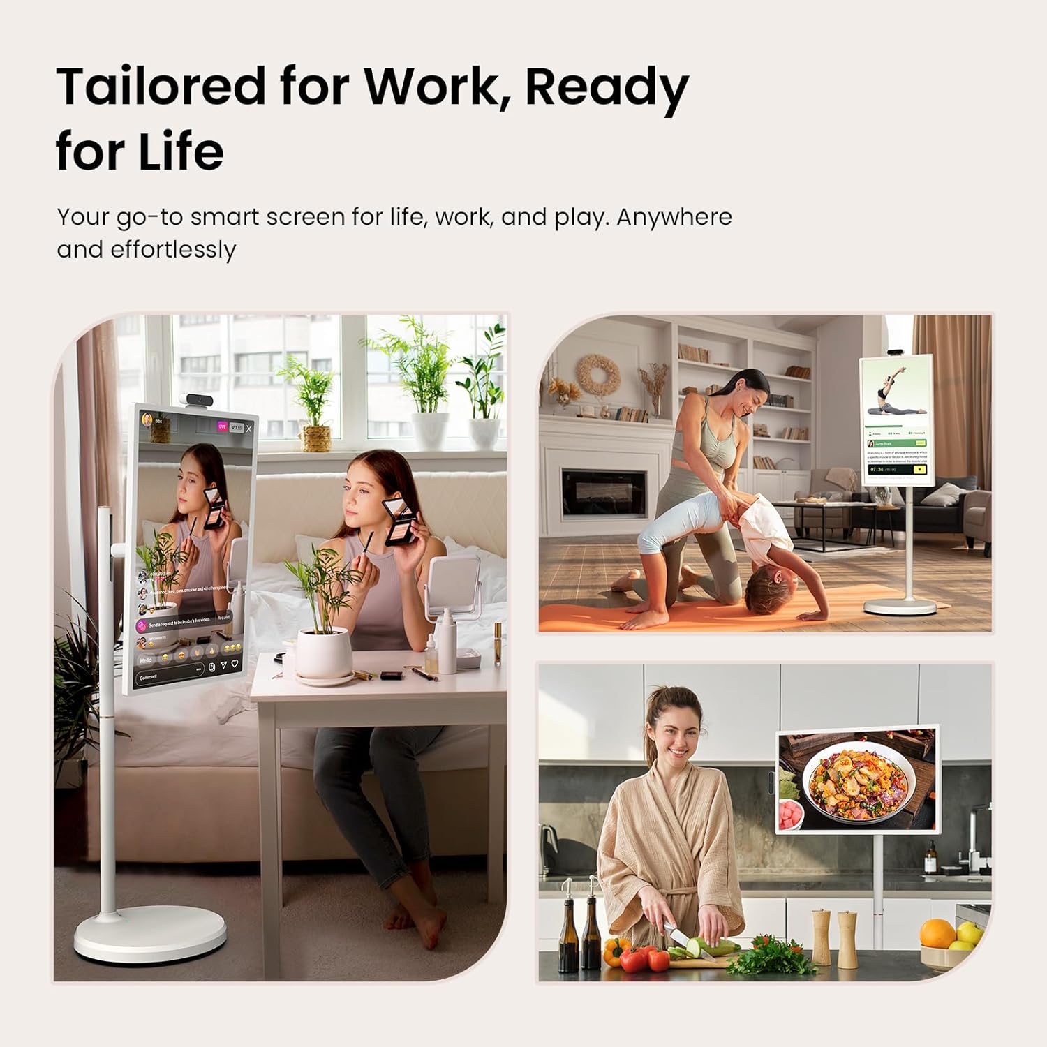 Apolosign 32'' UHD 4K Smart Portable TV 2Nd Gen, 16(8+8) GB RAM+256GB, Android 16, Edla-Certified, Portable Touch Screen Monitor, Built-In 15000Mah Battery, Full Swivel Rotation, Voice Remote Control