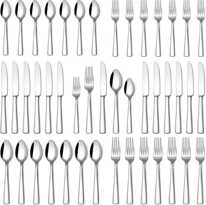 Stapava 20 Piece Silverware Set, Food-Grade Stainless Steel Flatware Sets for 4 Mirror Polished Cutlery Utensil Sets Include Dinner Knives Spoons and Forks Set Dishwasher Safe for Home Restaurant
