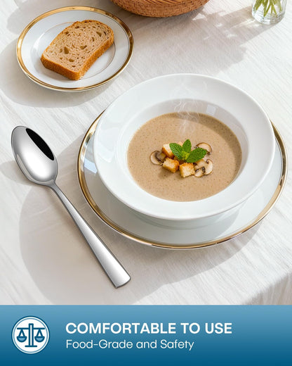 Stapava 20 Piece Silverware Set, Food-Grade Stainless Steel Flatware Sets for 4 Mirror Polished Cutlery Utensil Sets Include Dinner Knives Spoons and Forks Set Dishwasher Safe for Home Restaurant