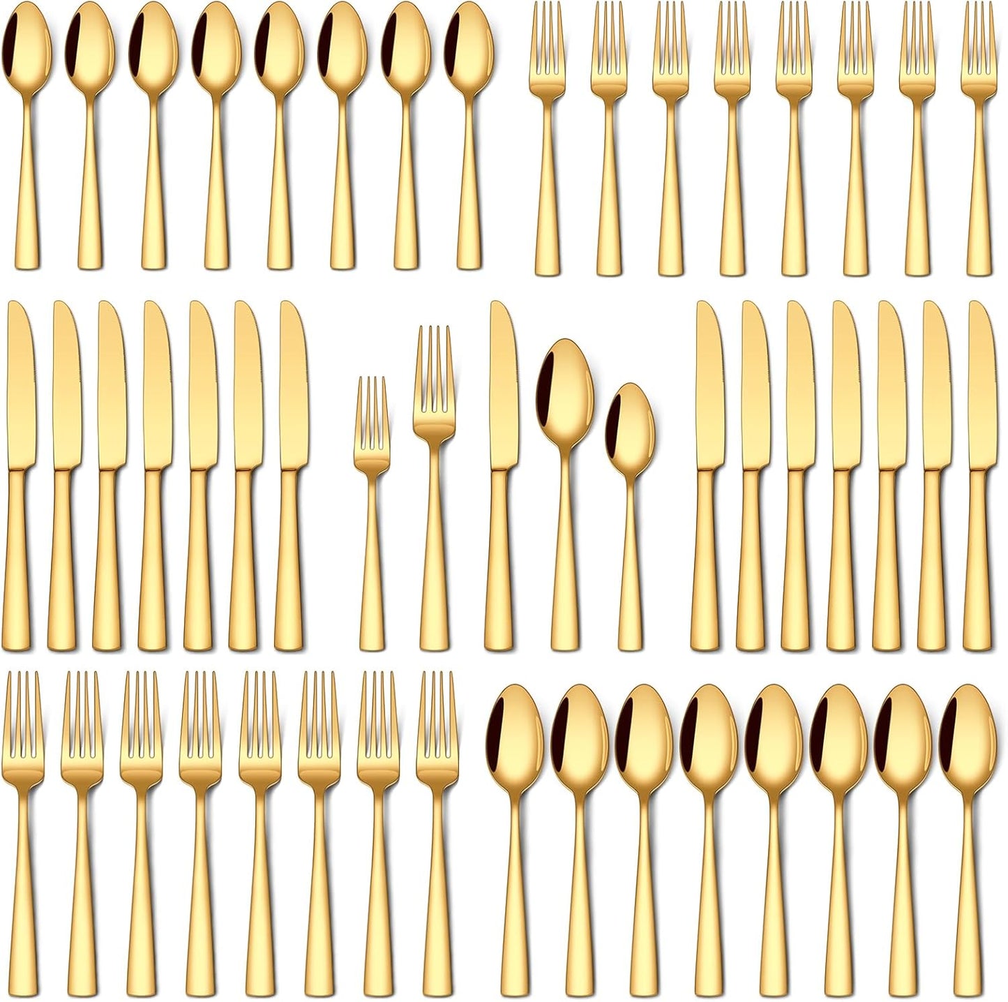 Stapava 20 Piece Silverware Set, Food-Grade Stainless Steel Flatware Sets for 4 Mirror Polished Cutlery Utensil Sets Include Dinner Knives Spoons and Forks Set Dishwasher Safe for Home Restaurant