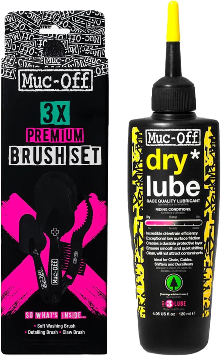 Muc-Off Bio Dry Bike Chain Lube with Microfiber Cloth | Wax-Based Formula for Smooth Gear Shifts | Creates Protective Layer and Reduces Friction