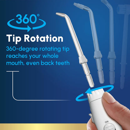 Aqua Pulse™ Water pik Aquarius Water Flosser for Teeth Cleaning, Gums, Braces, Dental Care, Electric Power with 10 Settings, 7 Tips for Multiple Users and Needs, ADA Accepted, White WP-660, Packaging May Vary