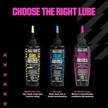 Muc-Off Bio Dry Bike Chain Lube with Microfiber Cloth | Wax-Based Formula for Smooth Gear Shifts | Creates Protective Layer and Reduces Friction