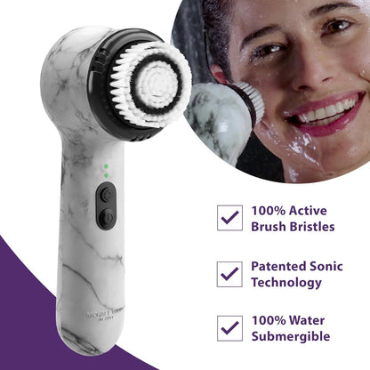 Vault skin care collection brings you Michael Todd Beauty Soniclear Allure 2024 Best of Beauty Winner Facial Cleansing + Exfoliation Brush System with Antimicrobial Protected Bristles, 4 Speeds, Serum Infusion Head + Travel Case