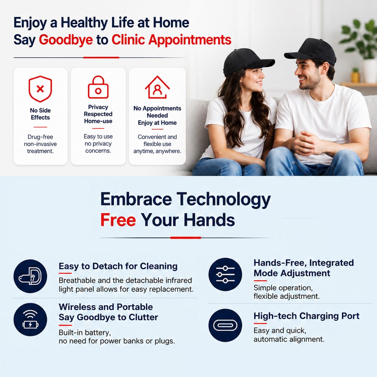 Follicle Flux™ Elite Advanced Multi-Spectrum Hair Wellness System Red Light Therapy Hat for Hair Growth, 4 Modes LED Hair Therapy Cap with 660Nm Red Light 460Nm Blue Light & 850Nm Infrared Light, Hands Free Scalp Care Hat for Men & Women Thicker Looking Hair at Home