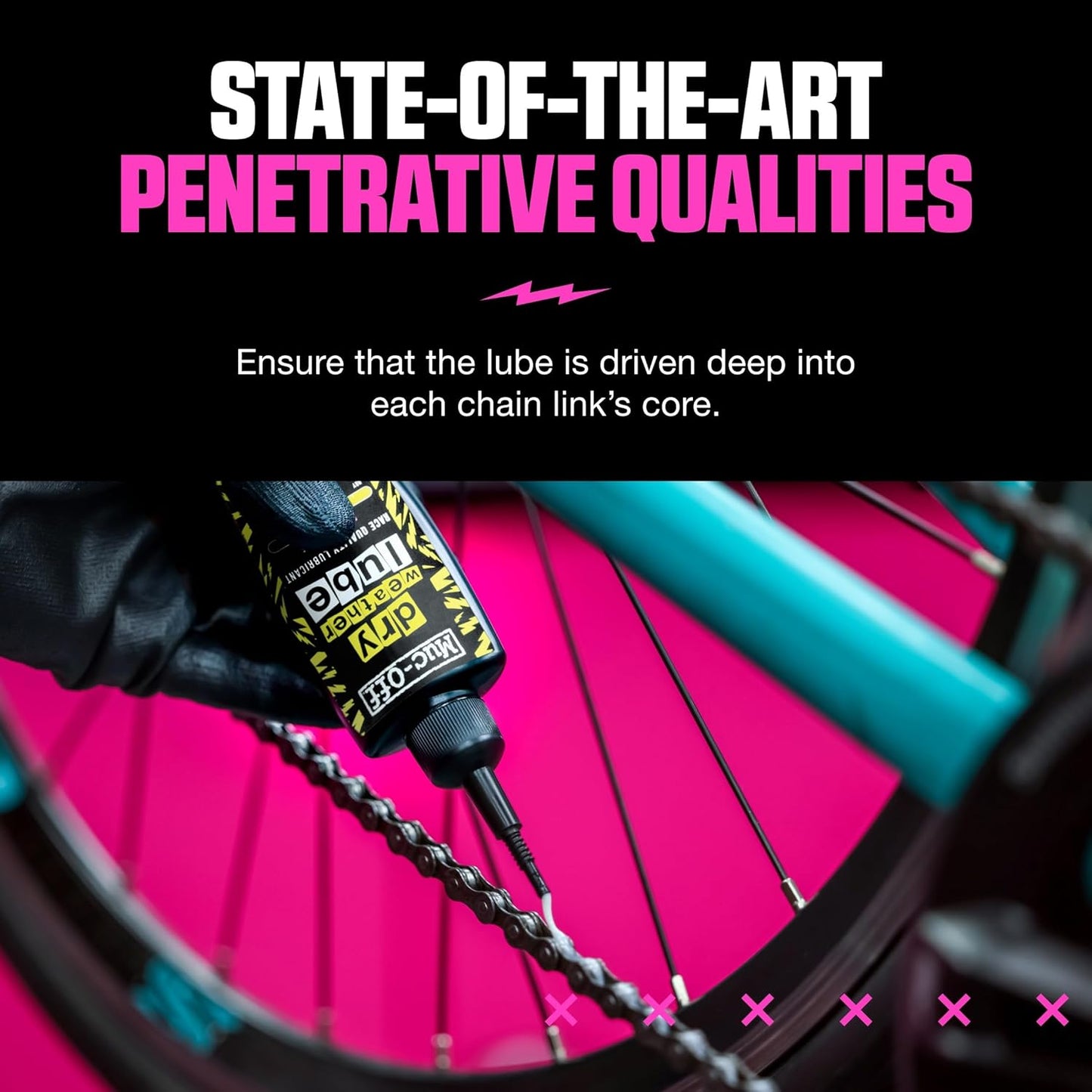 Muc-Off Bio Dry Bike Chain Lube with Microfiber Cloth | Wax-Based Formula for Smooth Gear Shifts | Creates Protective Layer and Reduces Friction