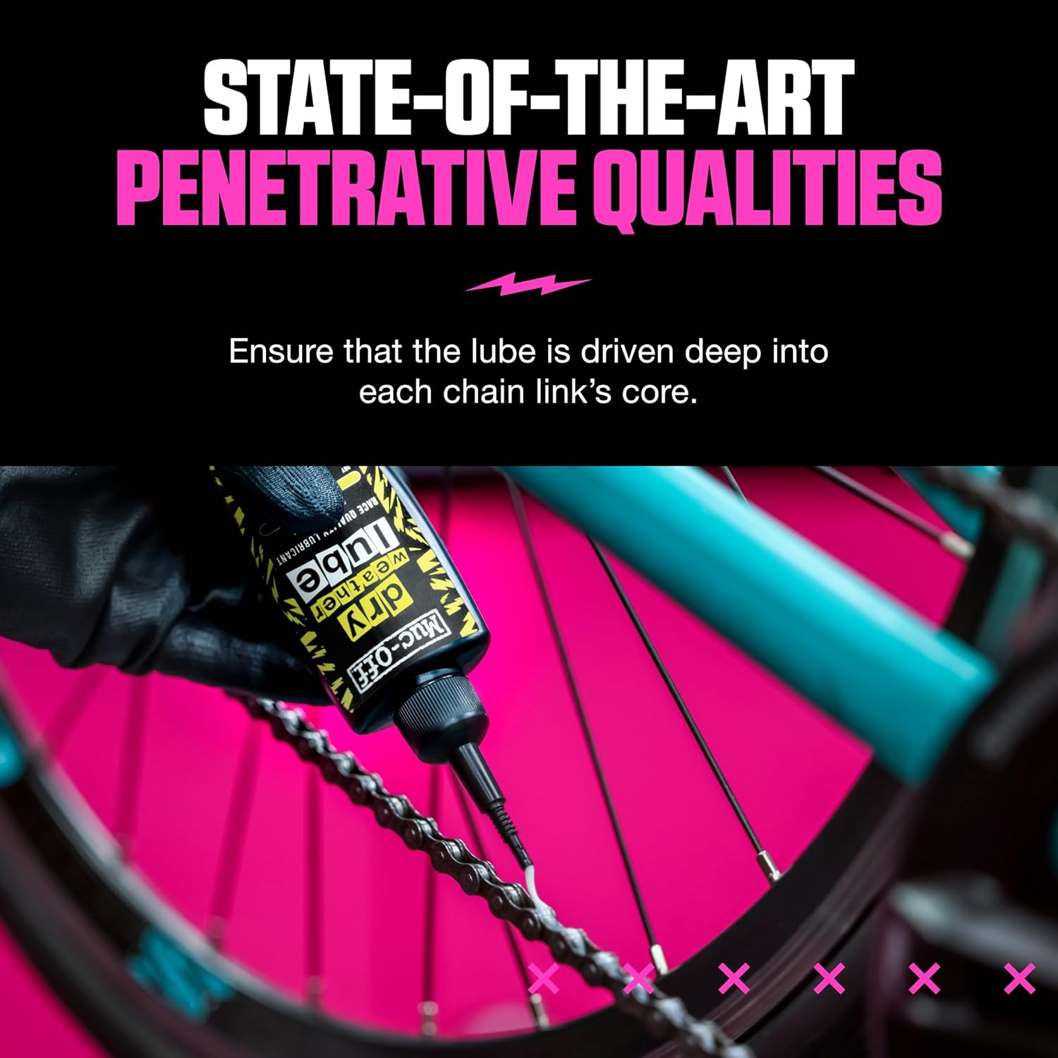 Muc-Off Bio Dry Bike Chain Lube with Microfiber Cloth | Wax-Based Formula for Smooth Gear Shifts | Creates Protective Layer and Reduces Friction