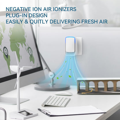 Vault Pure Air Ionizers for Home, Plug in Negative Ion for Bedroom, Study, Office, Gym, Hotel, Kitchen, Mini Air Cleaner (4 Pack)
