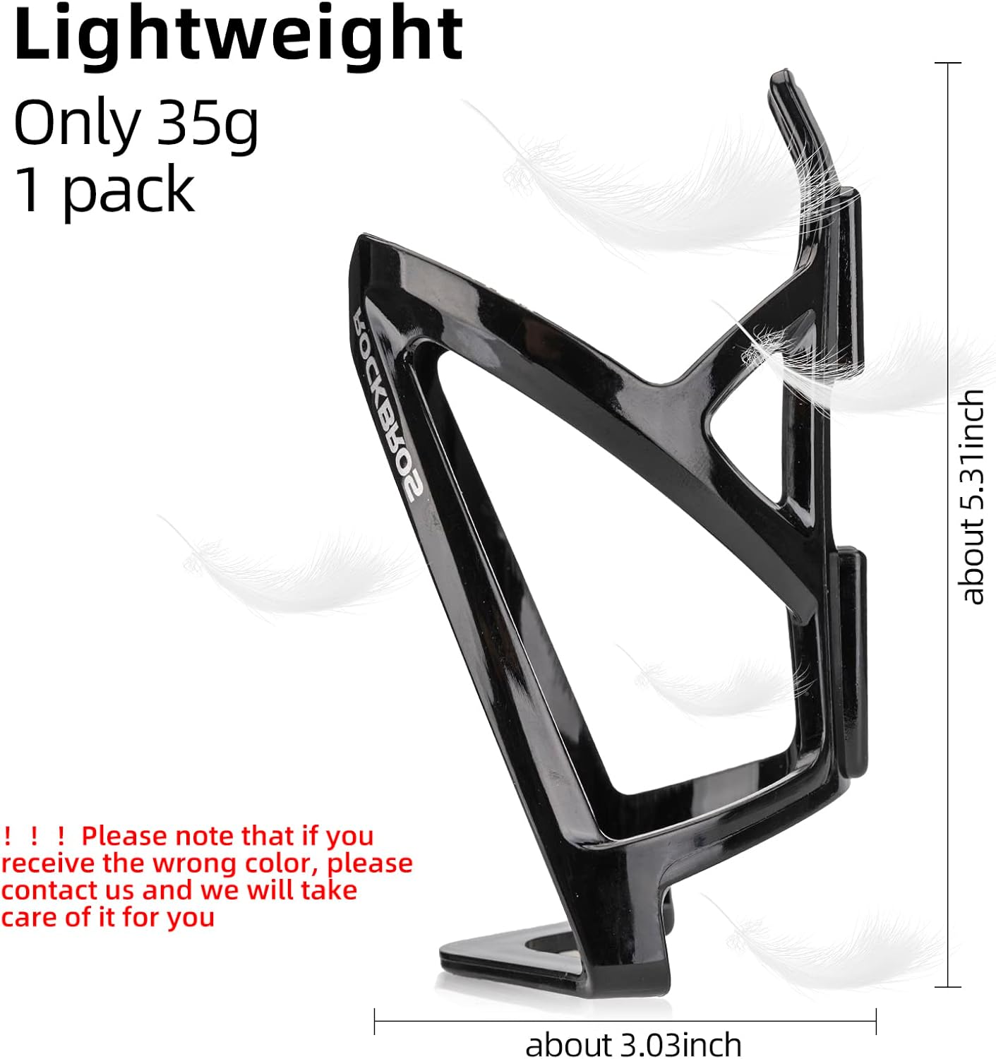 ROCKBROS Bike Water Bottle Holder Ultra-Light Bicycle Bottle Cages with Screws Tool, Universal Bike Cup Holder Rack for Road MTB Bikes…