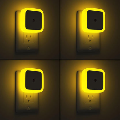 Sujeet Night Light, Night Lights Plug into Wall 4-Pack, Nightlight Plug in Night Lights, Dusk to Dawn Night Lamp Led Night Light for Bedroom, Bathroom, Hallway Warm White
