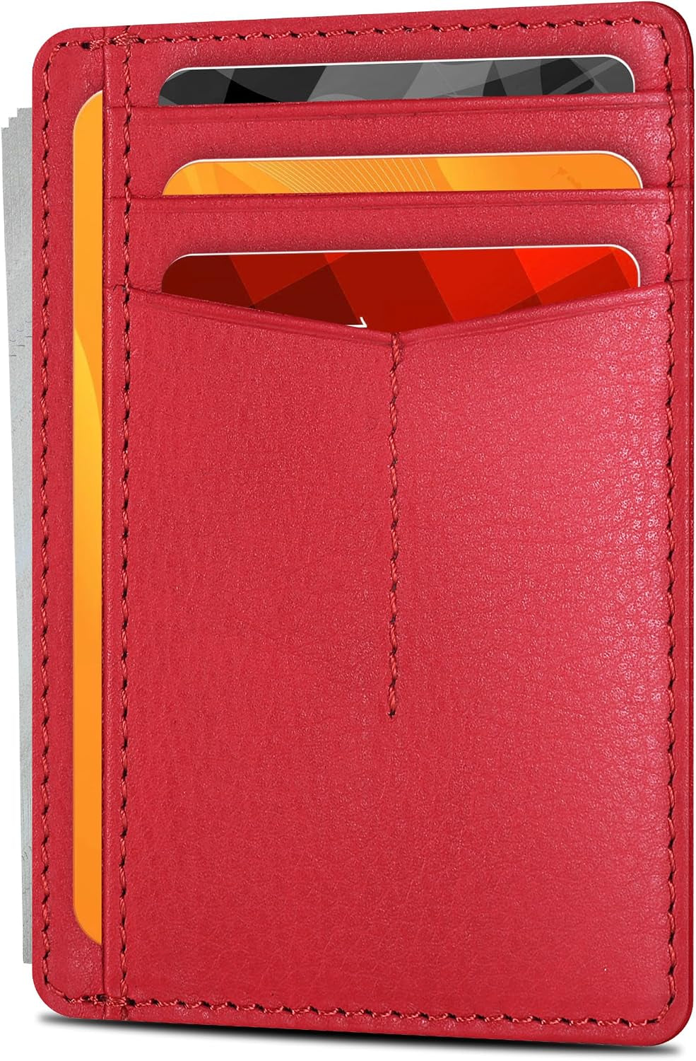 Viral Vault Slim Leather Wallet — Minimalist RFID-Blocking Front Pocket Card Holder