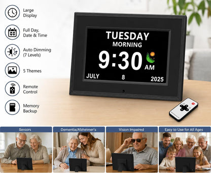 ❤️ Viral Vault™ DayWise™ Senior Digital Clock & Reminder Center