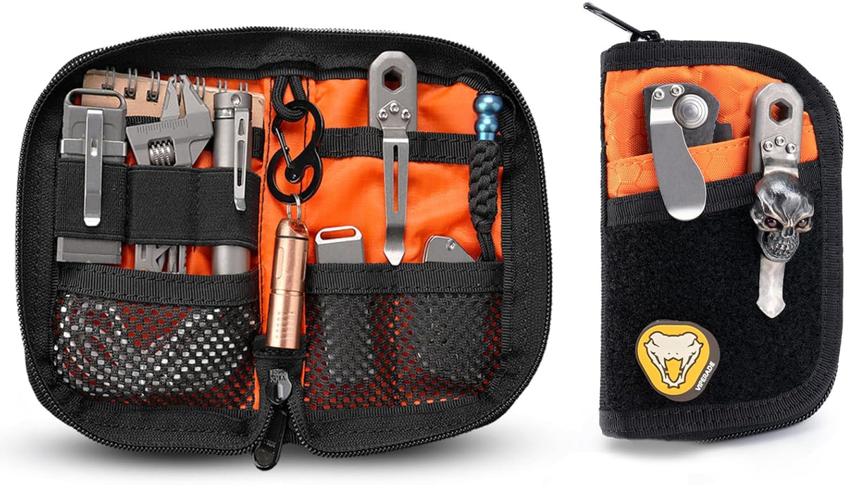 Viral Vault VE10 Compact EDC Organizer Pouch — 500D Fabric, YKK Zipper & Multi-Pocket Storage