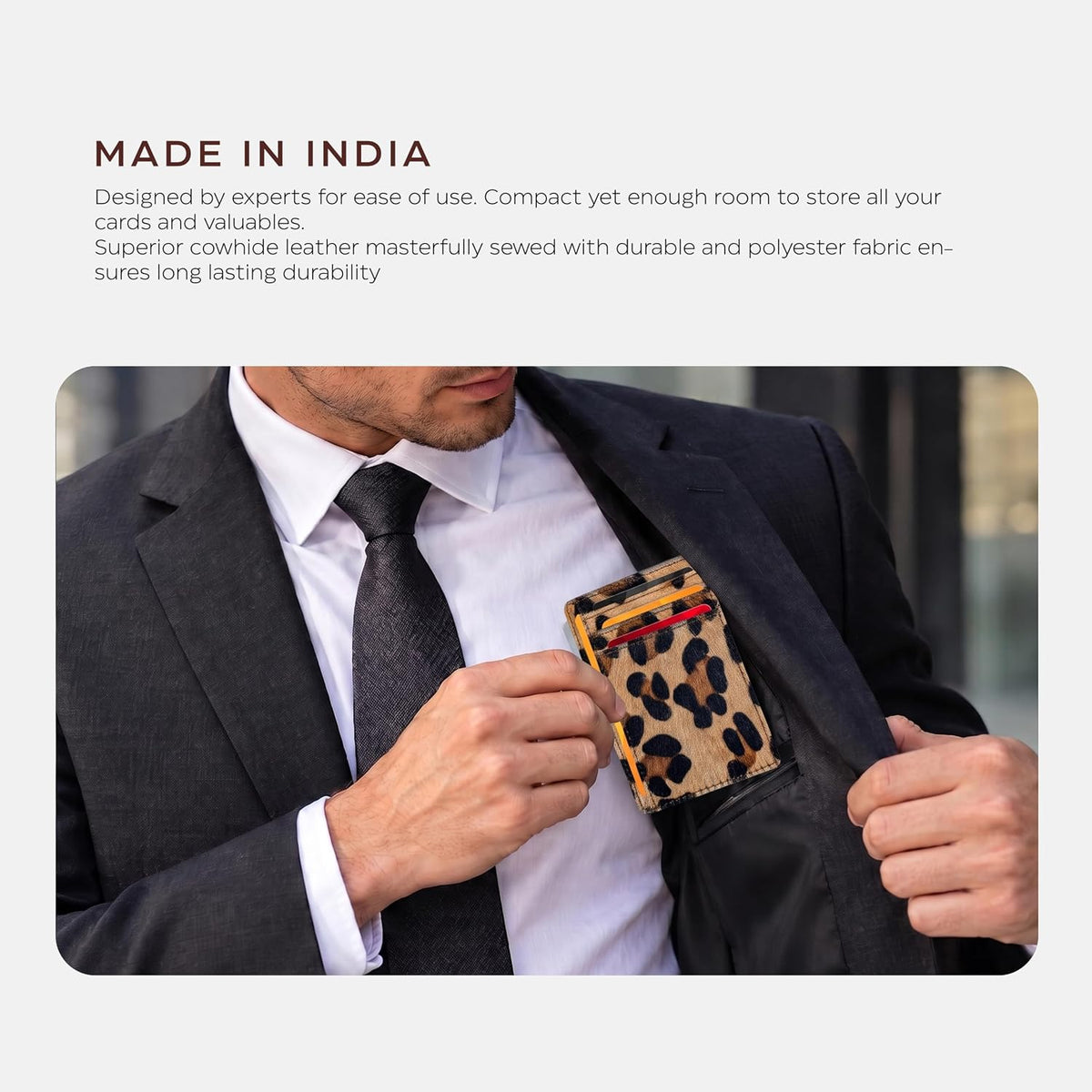 Viral Vault Slim Leather Wallet — Minimalist RFID-Blocking Front Pocket Card Holder