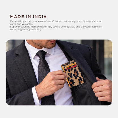 Viral Vault Slim Leather Wallet — Minimalist RFID-Blocking Front Pocket Card Holder