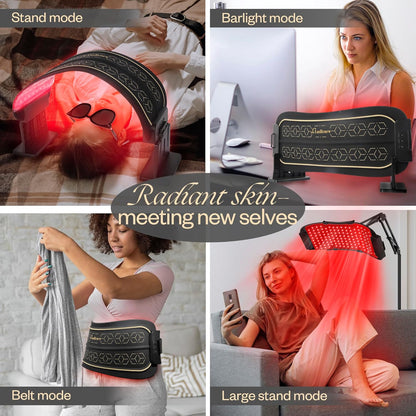Luxrenew Max Multifunction Red Light Therapy for Body and Face, 850Nm Near-Infrared Light Therapy LED Mask Facial Body Beauty Equipment for Skin Care at Home