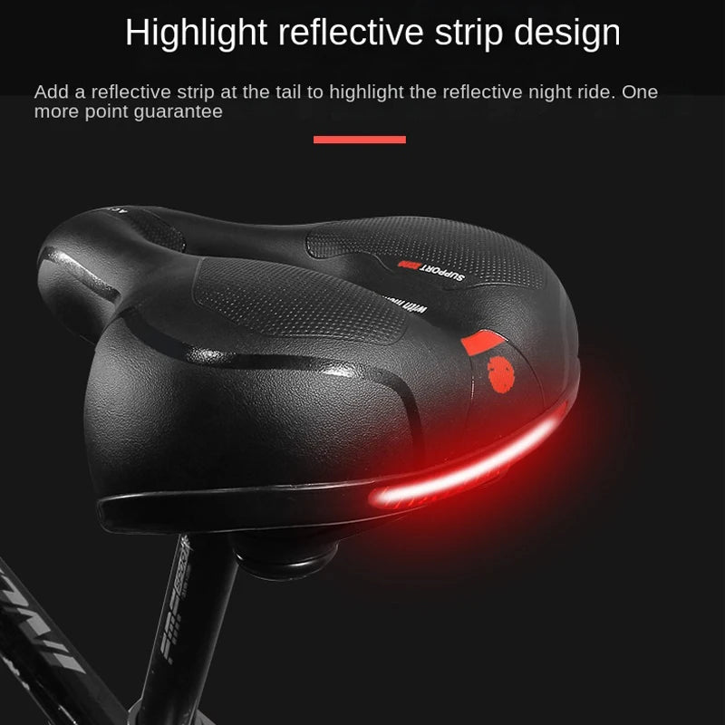ESLNF Hollow Breathable Bicycle Saddle MTB Road Bike Saddle Shock Absorbing Comfortable Big Butt Bike Seat Bicycle Accessories