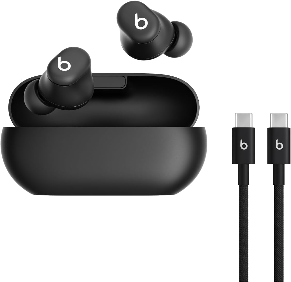 Beats Solo Buds - Wireless Bluetooth Earbuds | 18 Hours of Battery Life | Apple & Android Compatibility | Built-In Microphone - Transparent Red