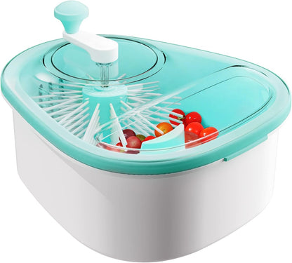 JOYMOOP JOYLOOP Fruit Cleaner Spinner, Large Produce Rinse Bowl with Drain Basket, Vegetable Scrubber for Berries, Grapes, Salad and Vegetables