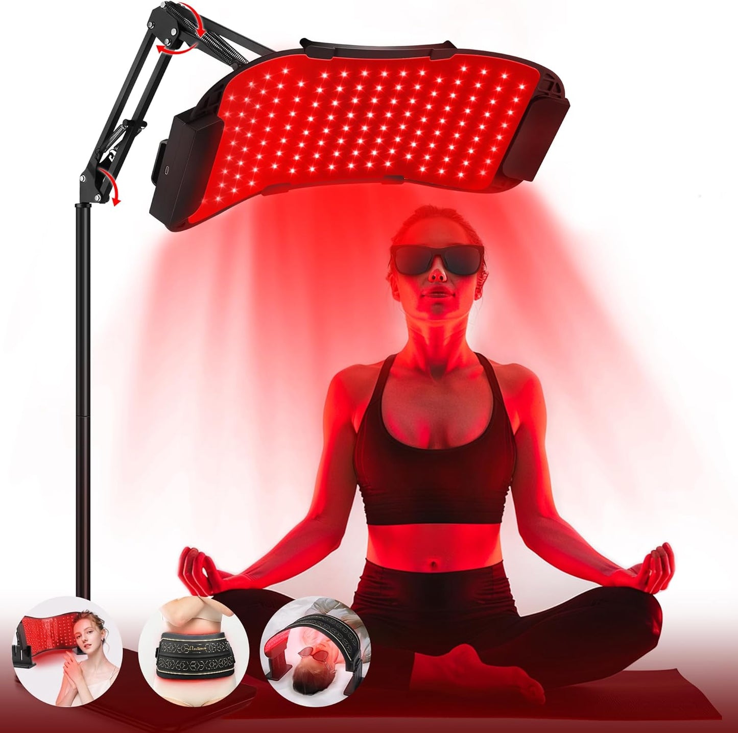 Luxrenew Max Multifunction Red Light Therapy for Body and Face, 850Nm Near-Infrared Light Therapy LED Mask Facial Body Beauty Equipment for Skin Care at Home