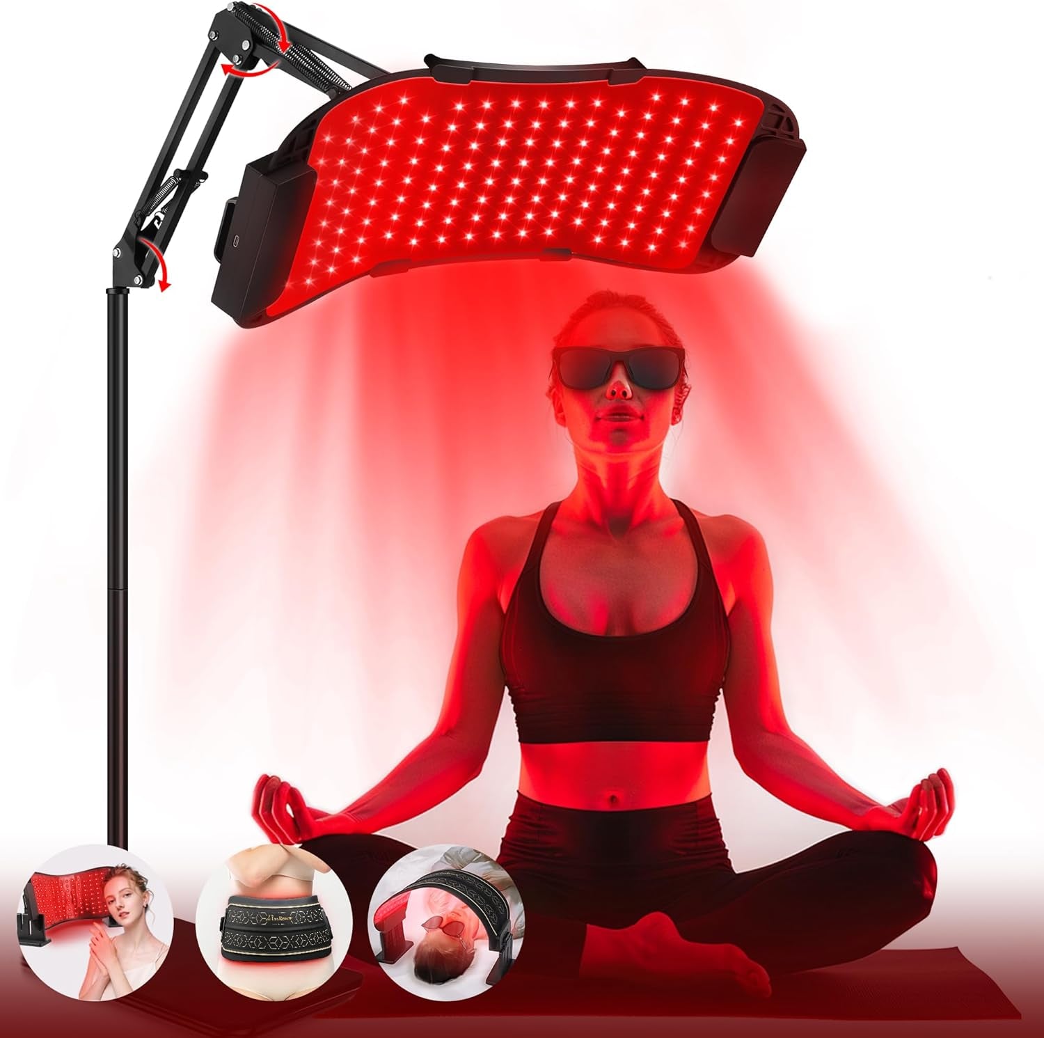 Luxrenew Max Multifunction Red Light Therapy for Body and Face, 850Nm Near-Infrared Light Therapy LED Mask Facial Body Beauty Equipment for Skin Care at Home
