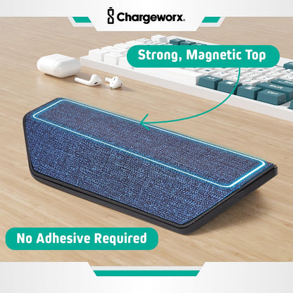 Viral Vault Magnetic Cable Holder — Weighted Base & 3 Magnetic Cable Clips