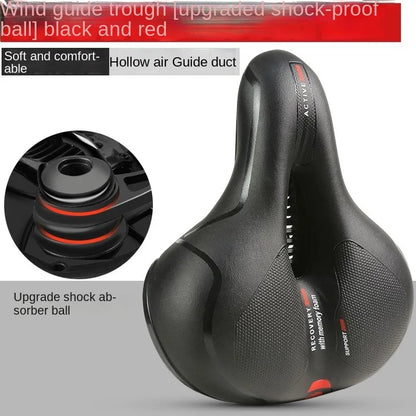 ESLNF Hollow Breathable Bicycle Saddle MTB Road Bike Saddle Shock Absorbing Comfortable Big Butt Bike Seat Bicycle Accessories