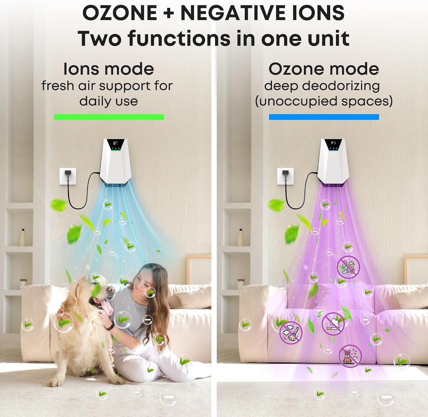 Vault Pure™ Fresh Guard Pro™ | Advanced Ozone & Negative Ion Odor Eliminator