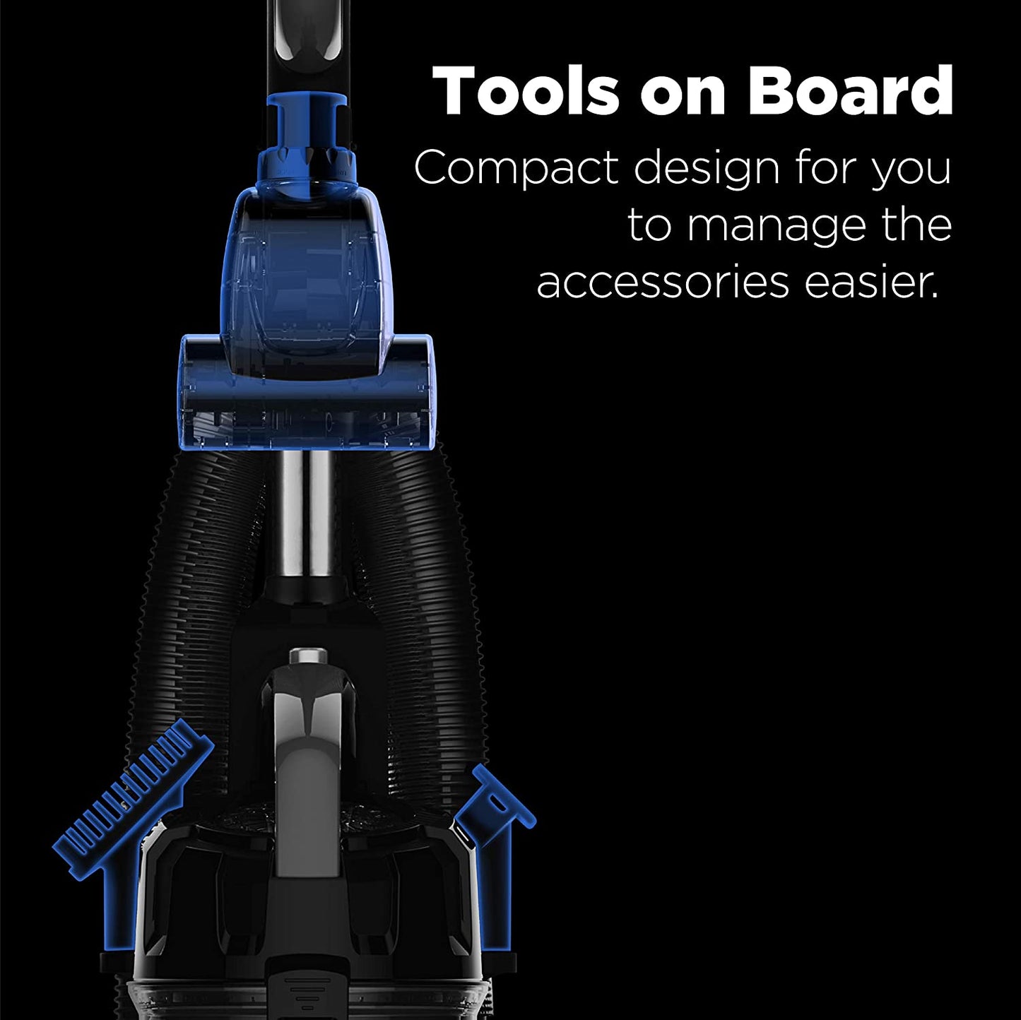 Eureka Powerspeed Lightweight Upright Vacuum Cleaner for Carpet and Hard Floor, Powerful Bagless Upright Vacuum Cleaner for Home Pets, NEU181A, Blue