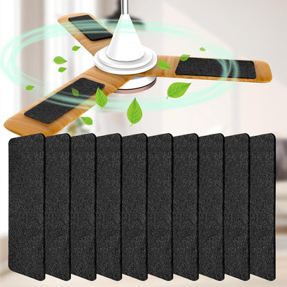 Ceiling Fan Filters for Blades, Carbon Air Filter Pads | 5 Pack Activated Coconut Shell Carbon, Peel and Stick, Unscented Air Purifier Pads, Helps Capture Household Dust Particles