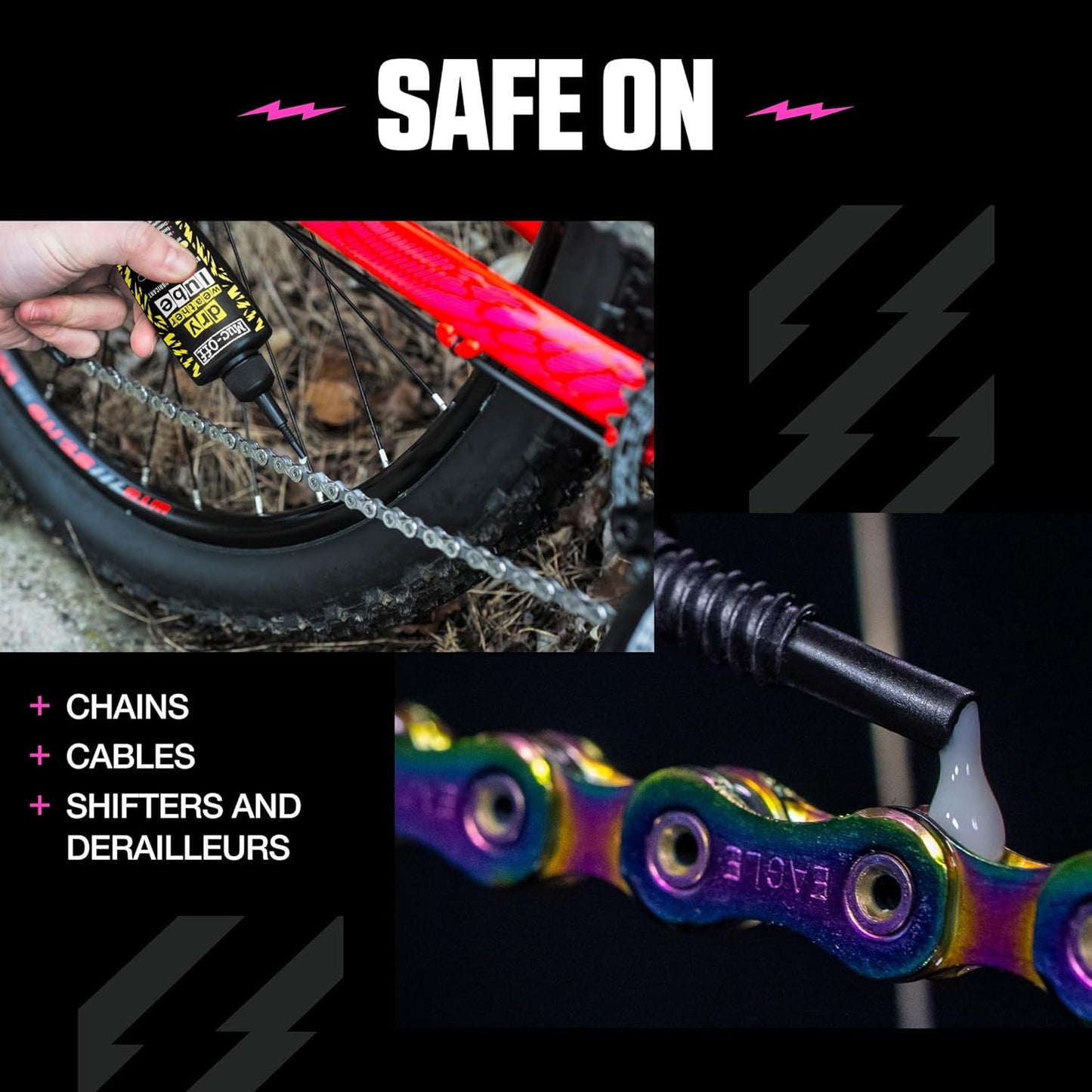 Muc-Off Bio Dry Bike Chain Lube with Microfiber Cloth | Wax-Based Formula for Smooth Gear Shifts | Creates Protective Layer and Reduces Friction