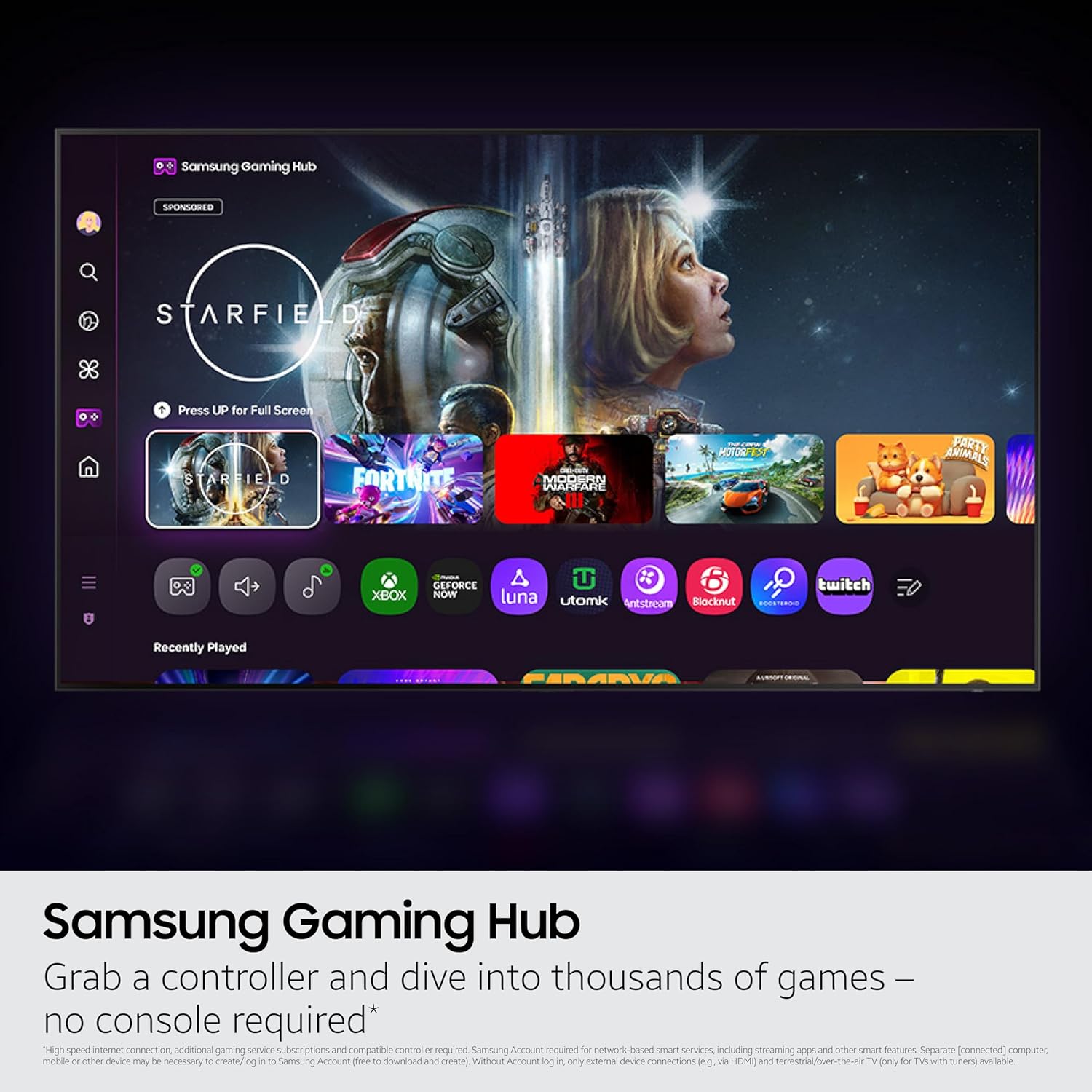 Samsung 65-Inch Class QLED Q7F Series Samsung Vision AI Smart TV (2025 Model, 65Q7F) Quantum HDR, Object Tracking Sound Lite, Q4 AI Gen1 Processor, 4K Upscaling, Gaming Hub, Alexa Built-In
