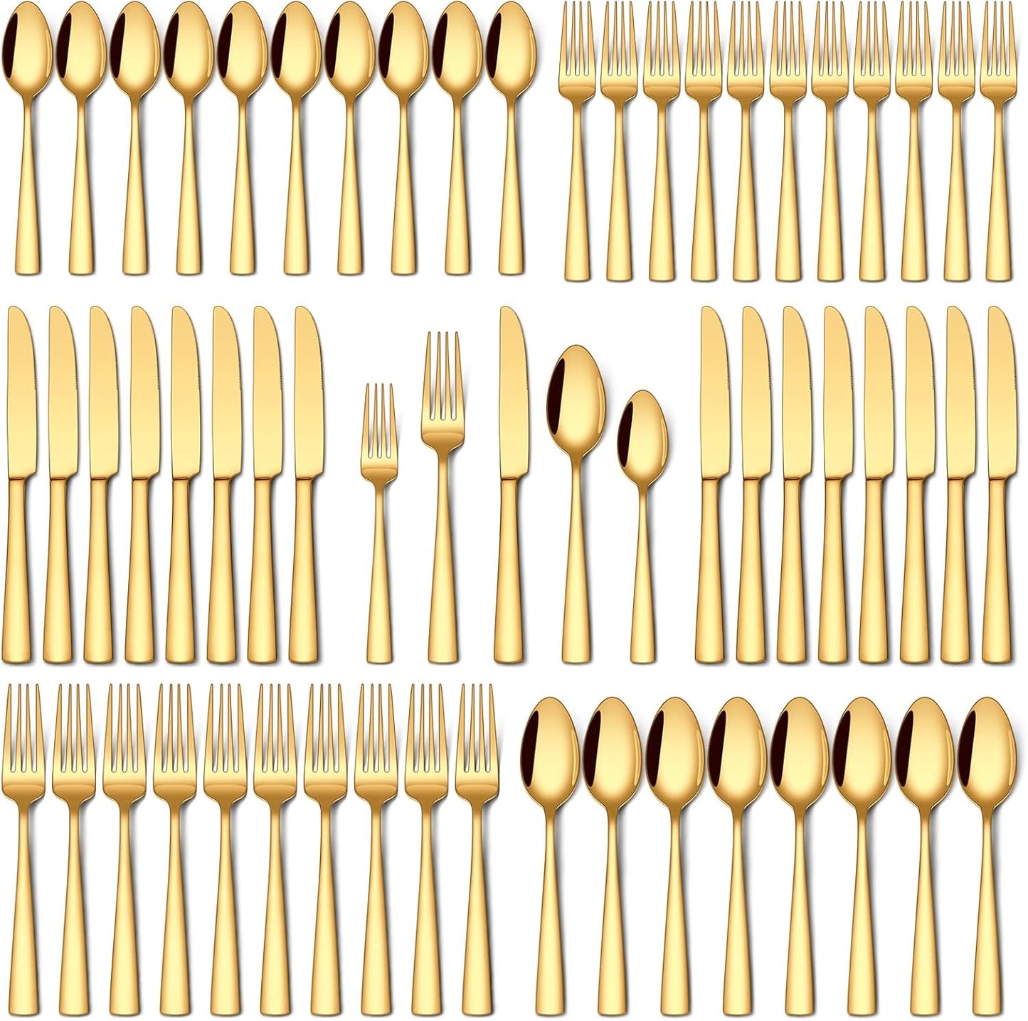 Stapava 20 Piece Silverware Set, Food-Grade Stainless Steel Flatware Sets for 4 Mirror Polished Cutlery Utensil Sets Include Dinner Knives Spoons and Forks Set Dishwasher Safe for Home Restaurant