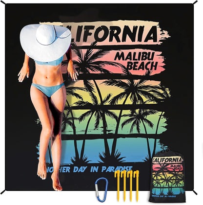 Coast Traveler™ / HIHOHO Beach Blanket Waterproof Sand proof Extra Large Beach Mat 79" X 83"/120"X108"For 1-8 Adults Quick Drying Durable Outdoor Picnic Mat for Beach Travel Camping Hiking