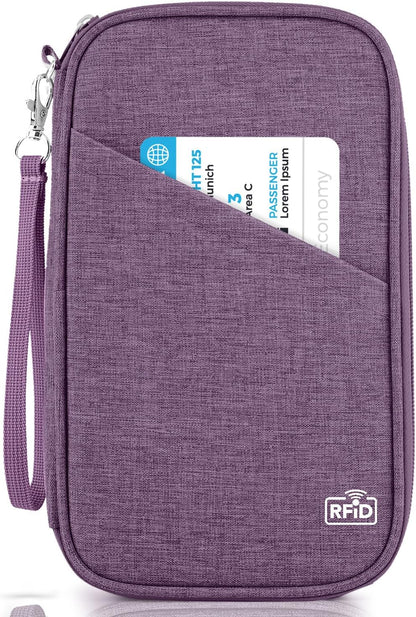Viral Vault Leather Passport Holder — Genuine Leather, RFID Blocking & Air Tag Holder