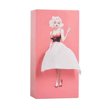 Luxurious Tabletop Decorative Piece - Anime Girl Tissue Dispenser with Elegant Fluffy Skirt Tissue Box Car Tissue Holder