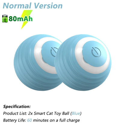 Vault Pet Finds™ Smart Interactive Rolling Cat Ball Cat Interactive Ball Electric Automatic Rolling Ball Smart Toys for Cats Smart Cat Toy Rotating Ball Cat Game Accessories