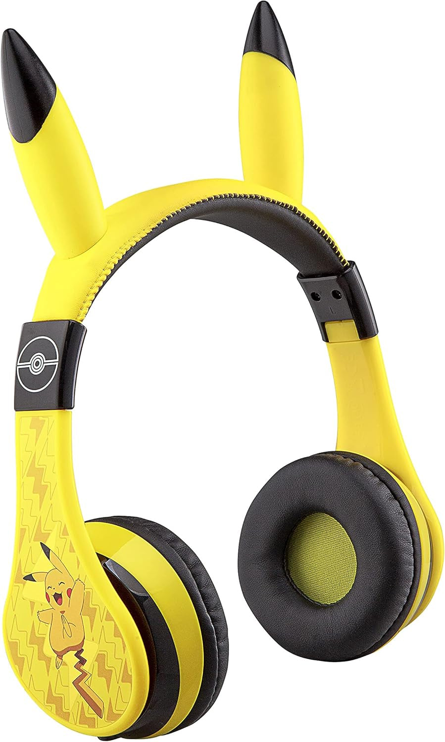Ekids Pokemon Kids Bluetooth Headphones, Wireless Headphones with Microphone Includes Aux Cord, Volume Reduced Kids Foldable Headphones for School, Home, or Travel,Yellow
